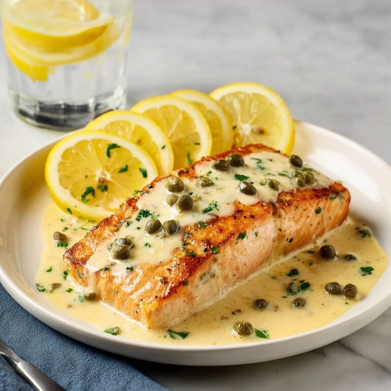 Quick Creamy Salmon Piccata with Lemon and Capers Recipe