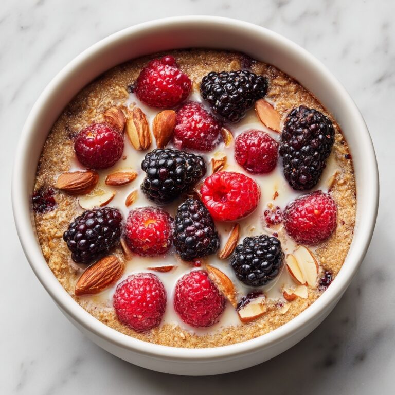 Baked Blueberry and Raspberry Oatmeal Recipe
