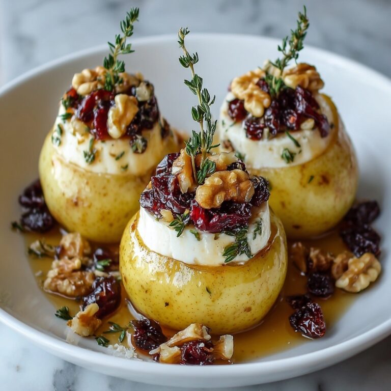 Baked Pears with Brie, Walnuts, and Cranberries – A Sweet & Savory Dessert or Brunch Treat Everyone Will Love! Recipe