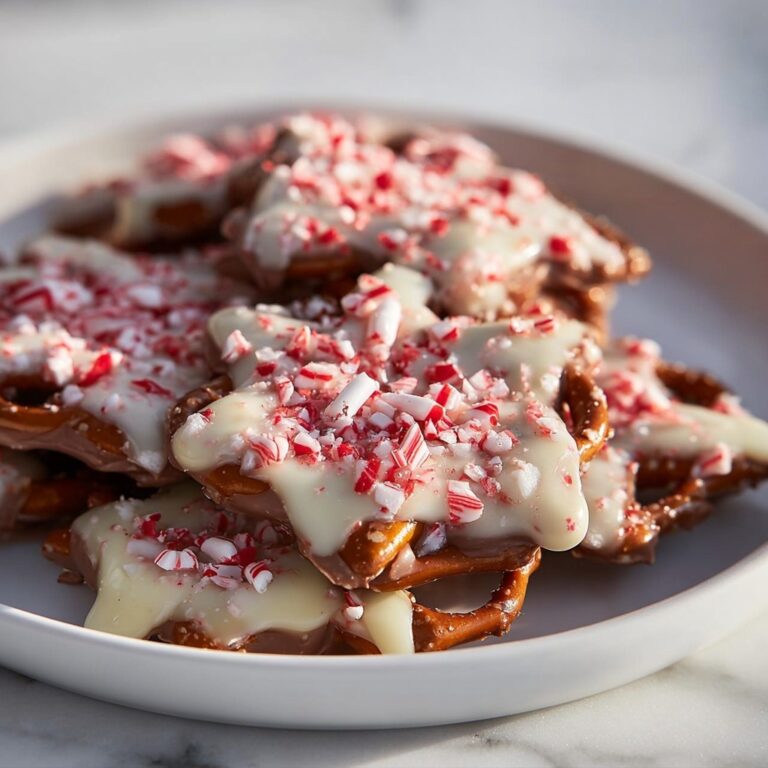 Easy White Chocolate Peppermint Pretzel Crisps Recipe