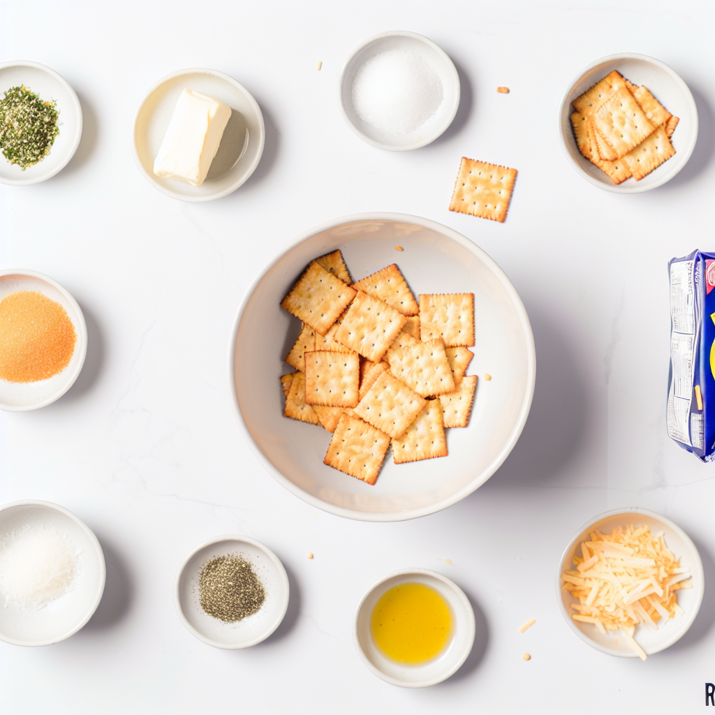 Cheesy Garlic Ritz Bits Snacks Recipe - Recipe Image