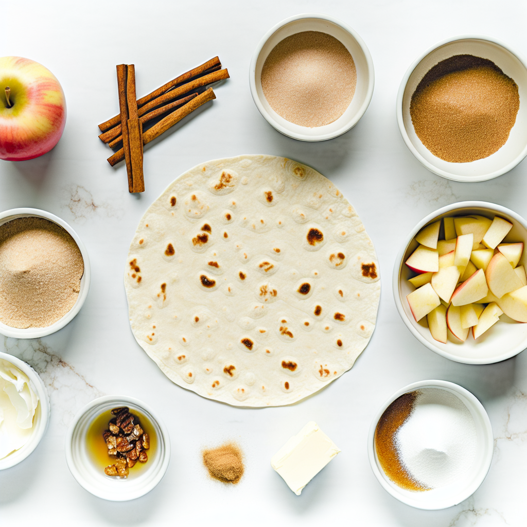 Apple Pie Tortilla Wraps with Brown Sugar Butter Recipe - Recipe Image