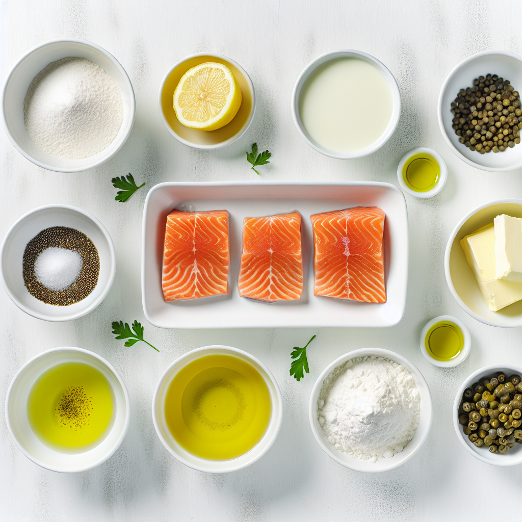 Quick Creamy Salmon Piccata with Lemon and Capers Recipe - Recipe Image