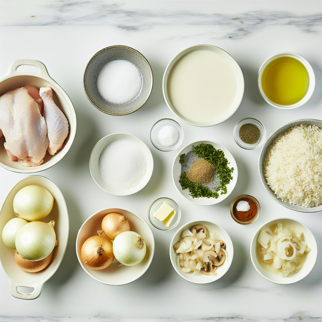Creamy Smothered Chicken and Rice Recipe - Recipe Image