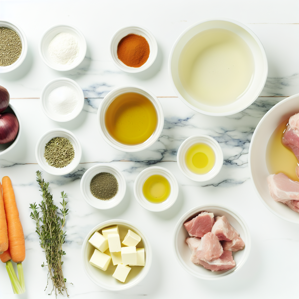 Hearty Pork Stew with Vegetables and Cream Recipe - Recipe Image