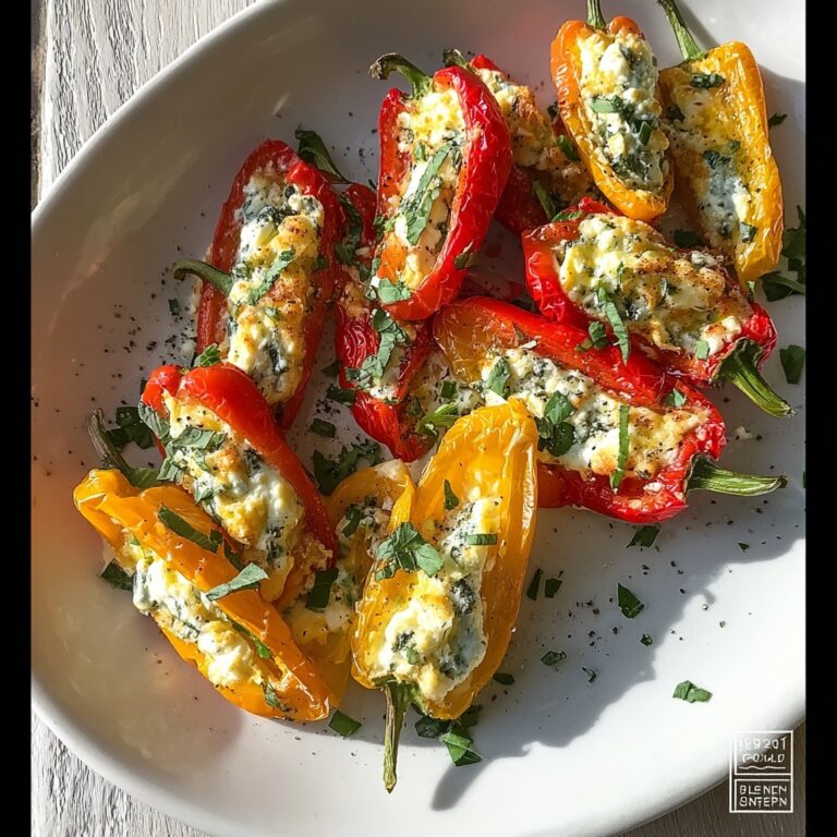 Protein Snack Cheese Stuffed Mini Peppers Recipe