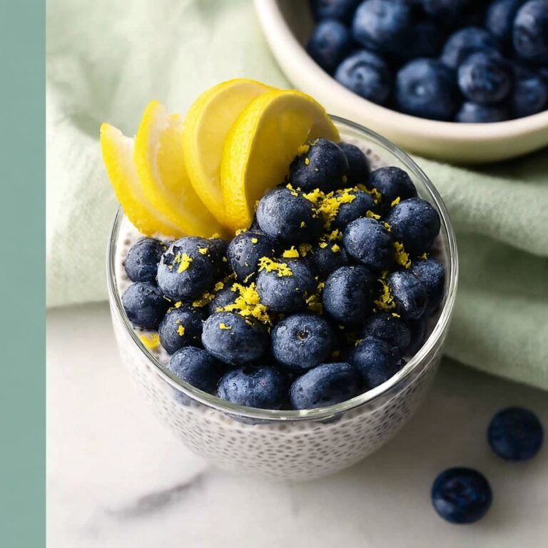 Overnight Lemon Blueberry Chia Seed Pudding Recipe