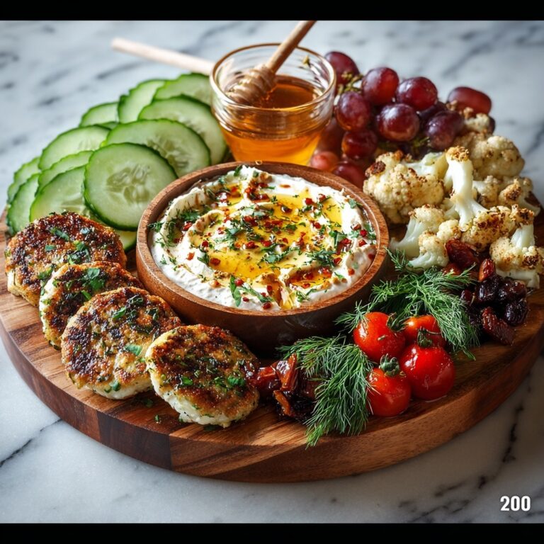 Greek Mezze Board with Whipped Feta, Hot Honey & Pita – Easy Mediterranean Appetizer Recipe