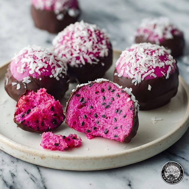 Dark Chocolate Dragon Fruit Coconut Treats Recipe