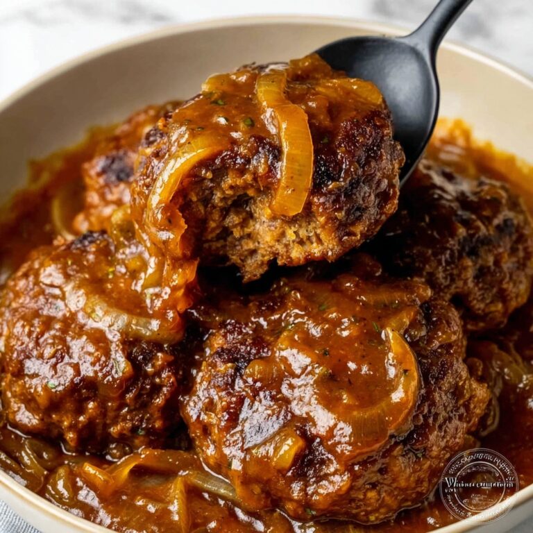 Hamburger Steak with Onion Gravy Recipe
