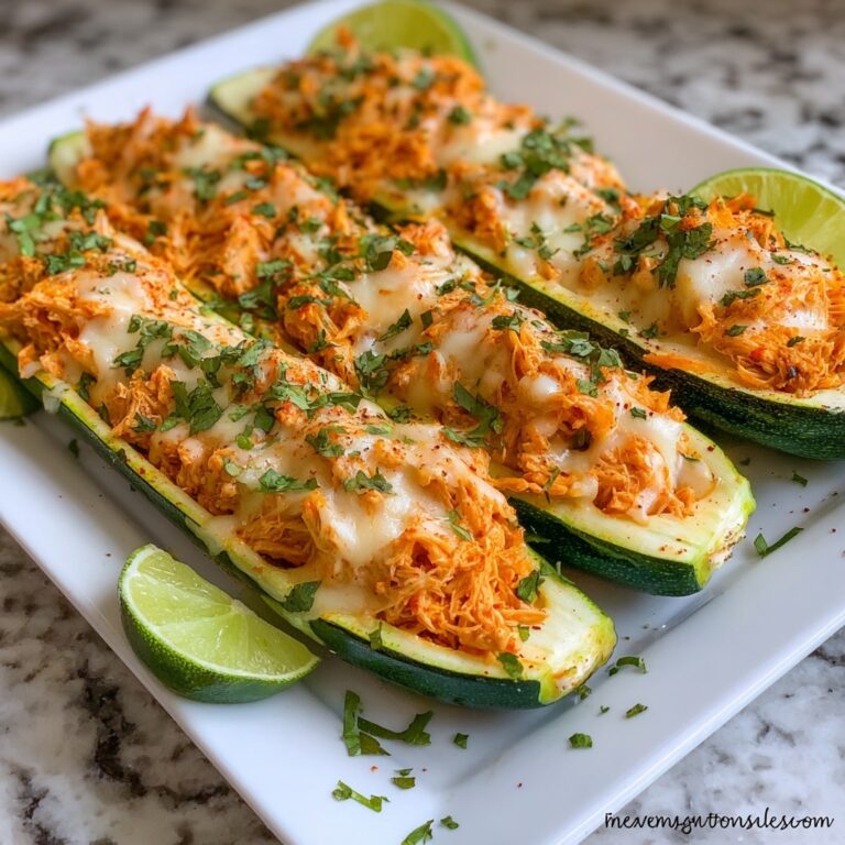 Buffalo Chicken Zucchini Boats Recipe