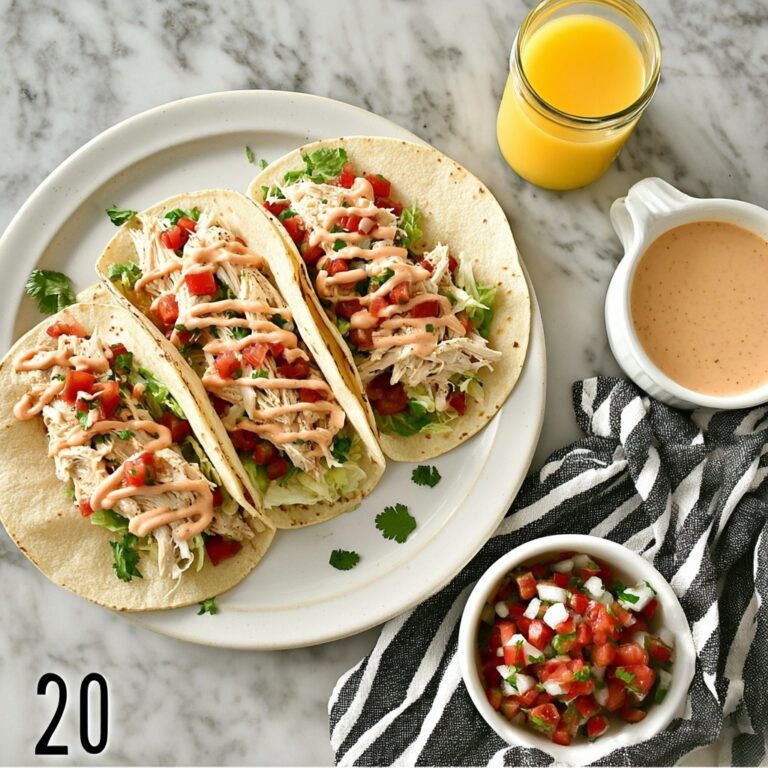 Shredded Chicken Tacos with Orange Chipotle Sauce and Zesty Salsa Recipe