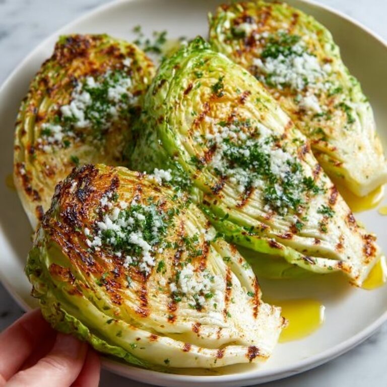 Roasted Garlic Parmesan Cabbage Wedges Recipe