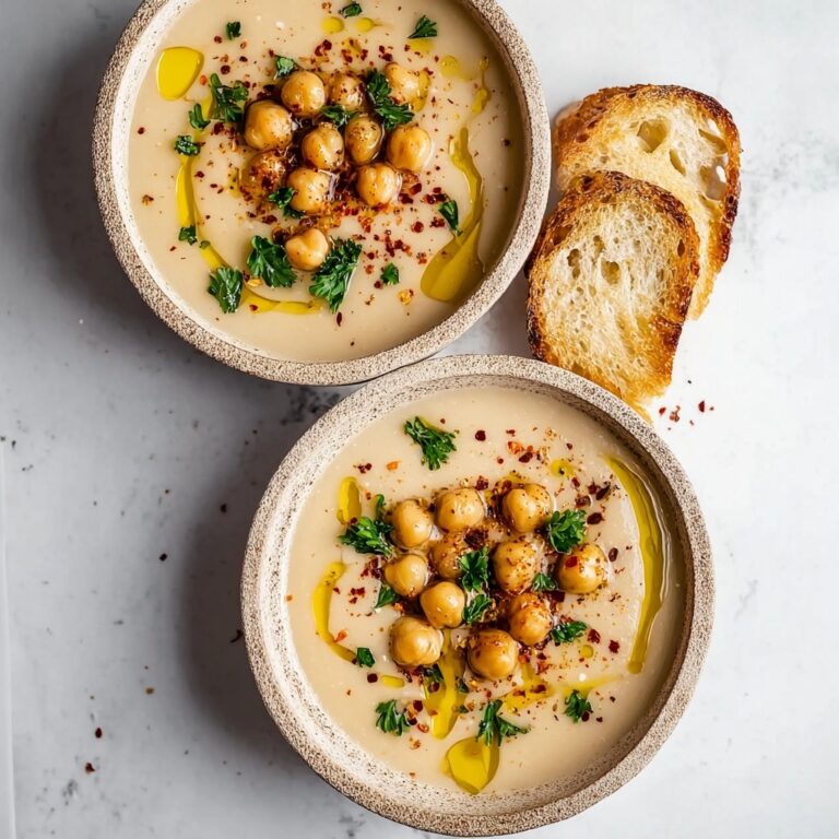 Easy Garlic Chickpea Soup Recipe