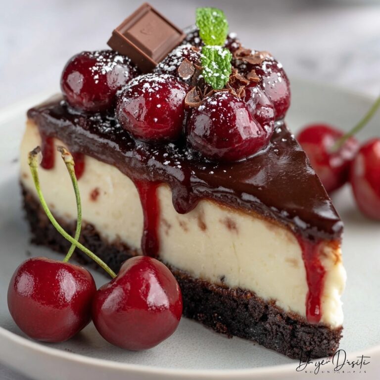 Cherry Chocolate Cheesecake – Rich, Creamy & Decadent Dessert Recipe