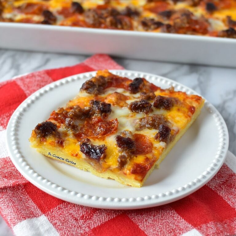Homemade Cheeseburger Sheet Pan Pizza Recipe