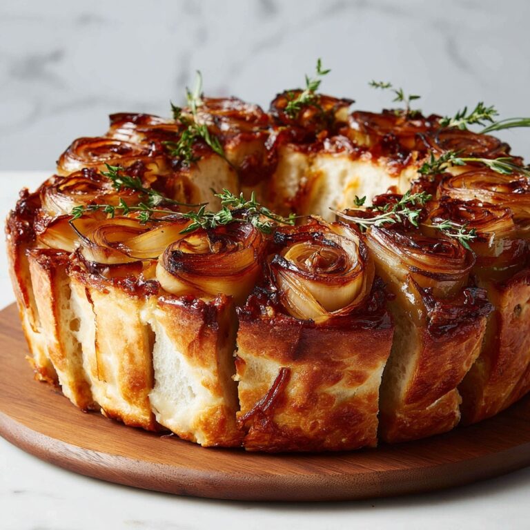 Caramelized Onion & Gruyère Stuffed Bread Wreath Recipe