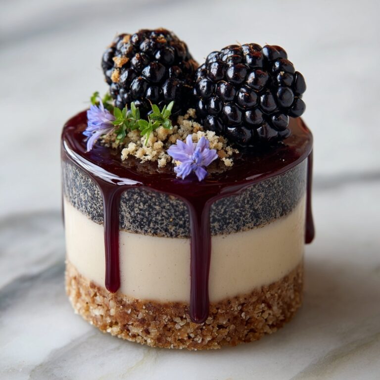 No-Bake Mini Blackberry Lavender Cheesecakes Recipe