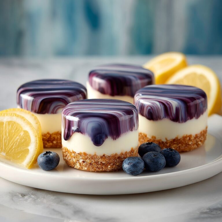Juicy Mini Lemon Blueberry Cheesecakes Recipe