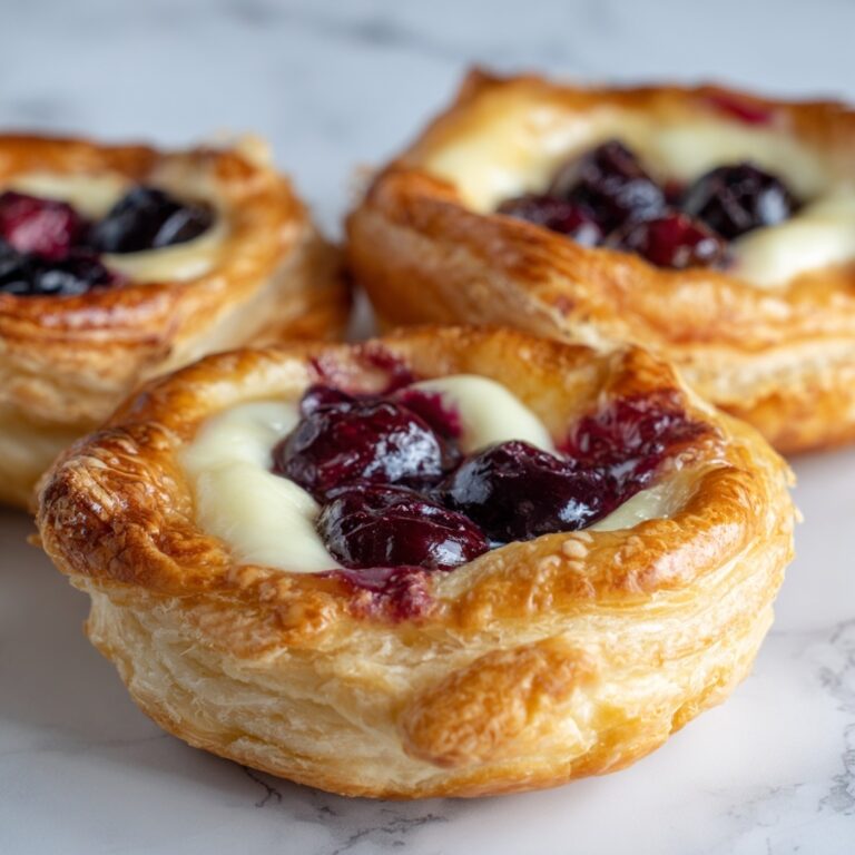 Danish Carnival Buns with Vanilla Cheesecake and Blueberry Filling Recipe