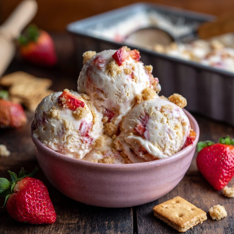 Strawberry Swirled Cheesecake Ice Cream Recipe