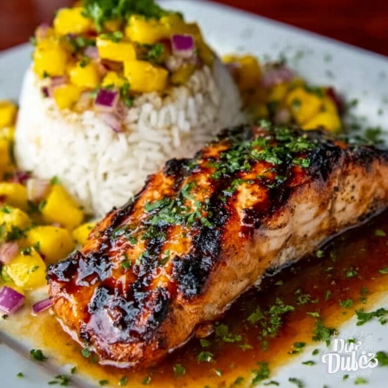 Honey Lime Chicken & Mango Jasmine Rice Stack Recipe