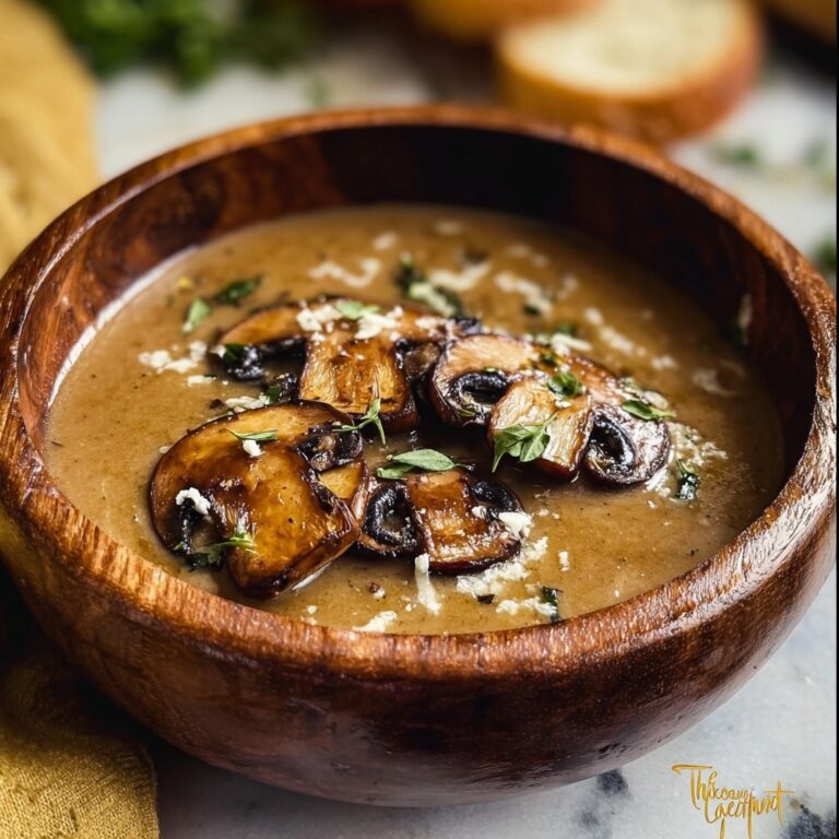 Wild Mushroom Caramelized Onion Non-Alcoholic Ale Soup Recipe