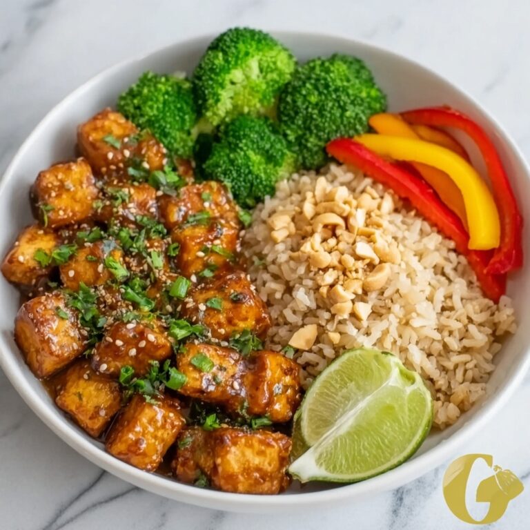 Tofu Bowl with Peanut Sauce Recipe
