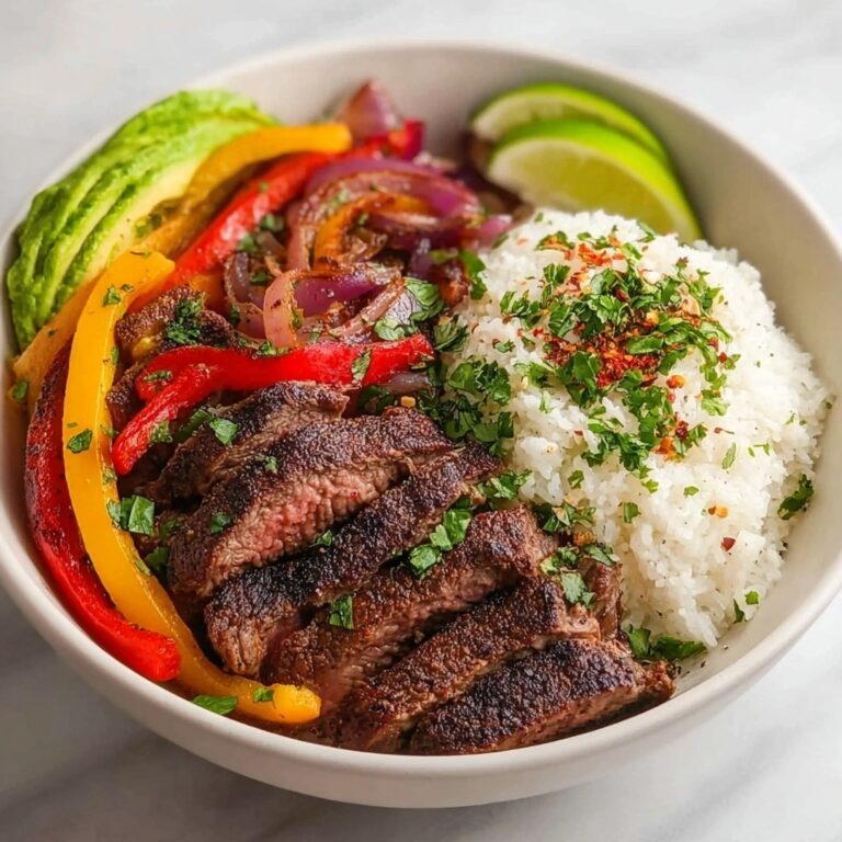 Healthy Low Carb Steak Fajita Bowl Recipe