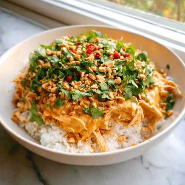 Easy Crockpot Thai Peanut Chicken Recipe
