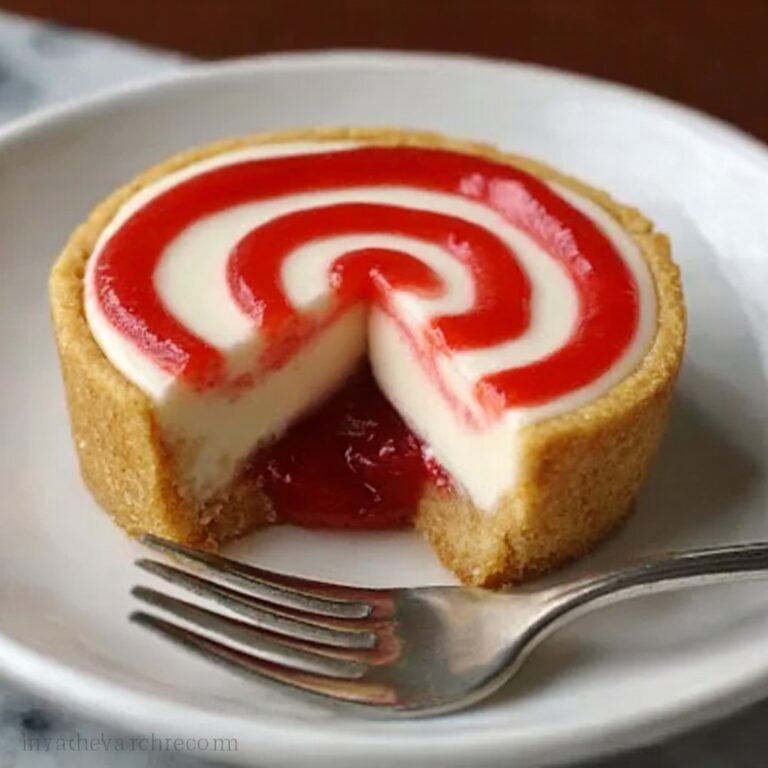 Strawberry Swirl Cheesecake Cookie Cups Recipe