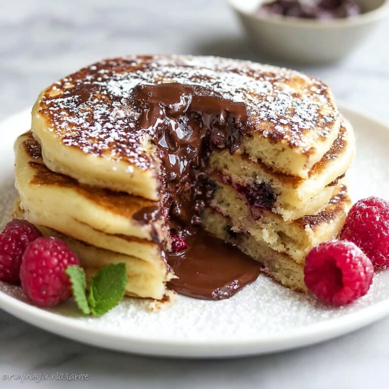 Fluffy Nutella-Stuffed Pancakes Recipe