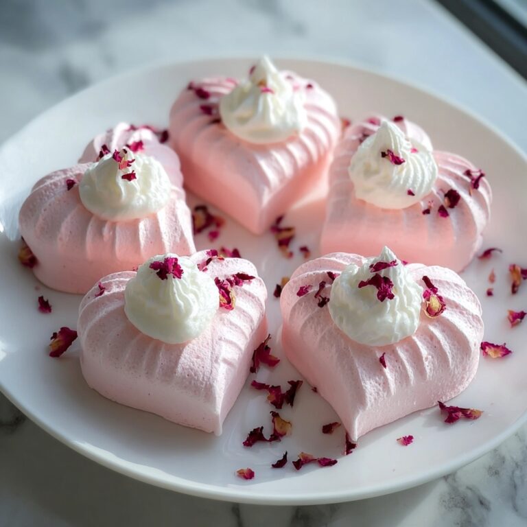 Edible Rose Pavlova Hearts Recipe