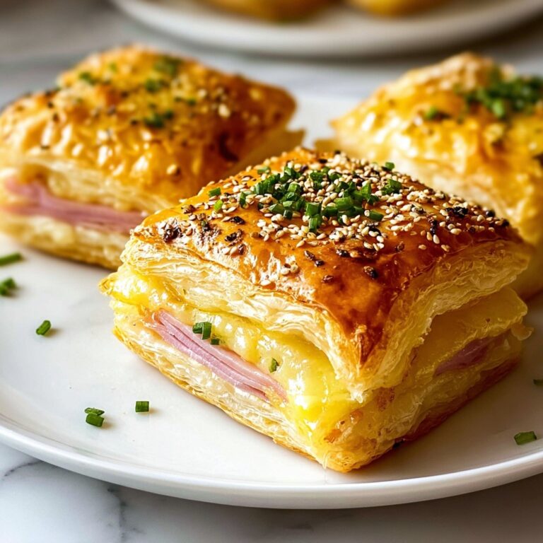 Christmas Ham and Cheese Puff Pastry Bites Recipe