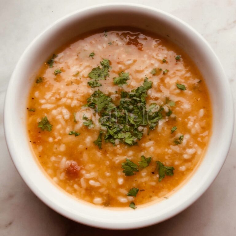 Cracked Wheat Soup (Dchicha) with Chickpeas and Fresh Herbs Recipe