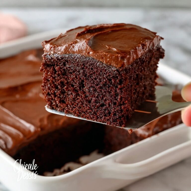 Simple Chocolate Cake with Cocoa Frosting Recipe
