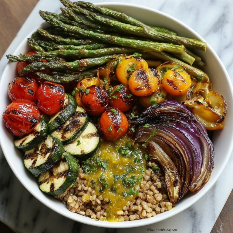 Roasted Veggie Spring Grain Bowl Recipe