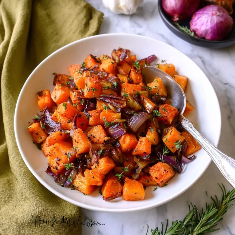 Roasted Butternut Squash and Sweet Potatoes with Warm Spices and Fresh Herbs Recipe