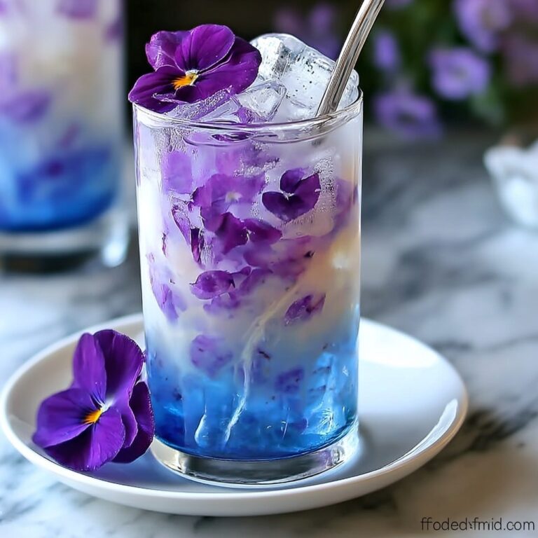Iced Butterfly Pea Flower Tea Latte Recipe