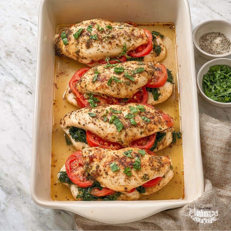 Mozzarella Stuffed Chicken with Tomato and Basil Recipe