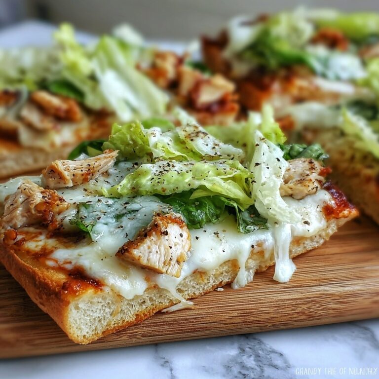 Garlic Naan Chicken Caesar Pizzas Recipe
