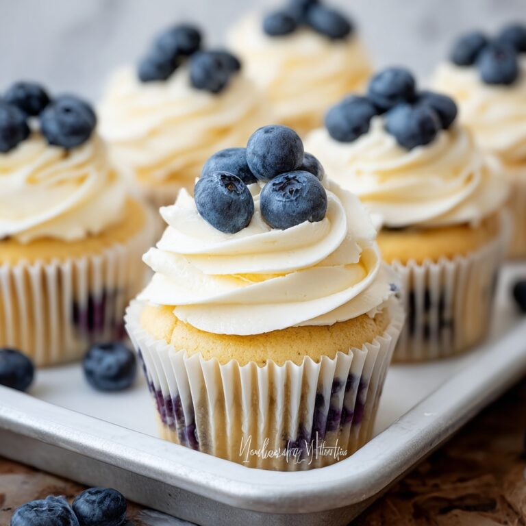 White Chocolate Blueberry Cupcakes Recipe