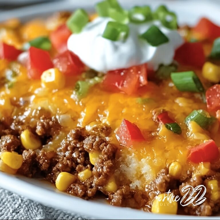 Cheesy Beef and Bean Tortilla Chip Casserole Recipe