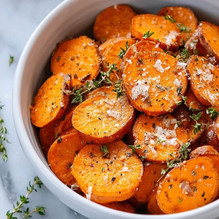 Roasted Sweet Potatoes with Garlic and Parmesan Recipe