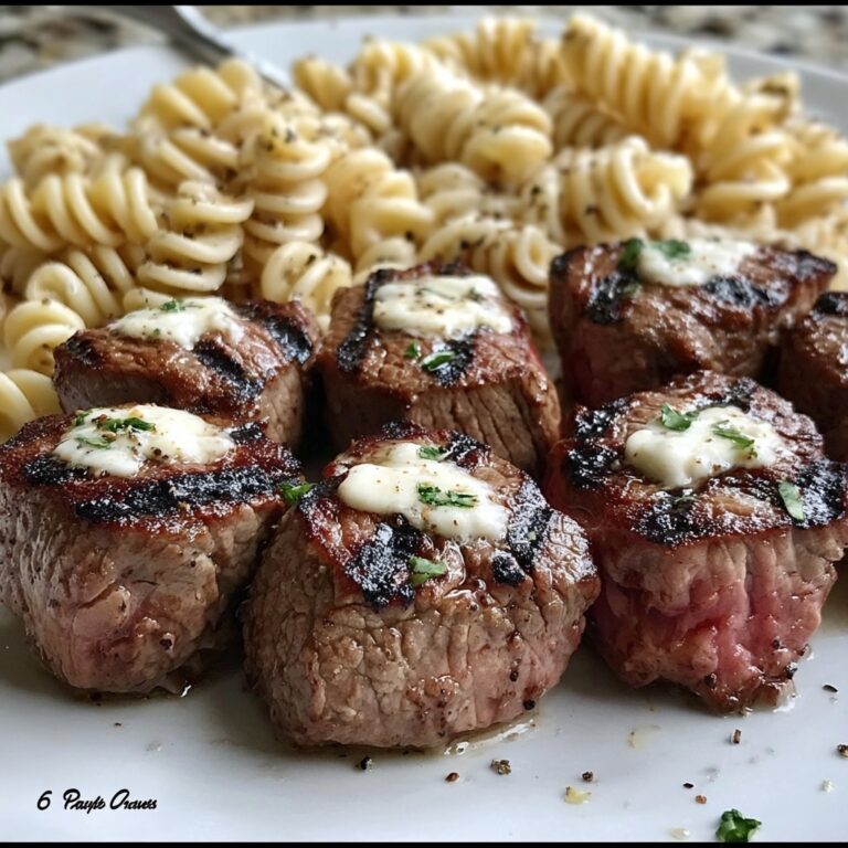 Garlic Butter Steak Bites & Cheesy Alfredo Twists Recipe