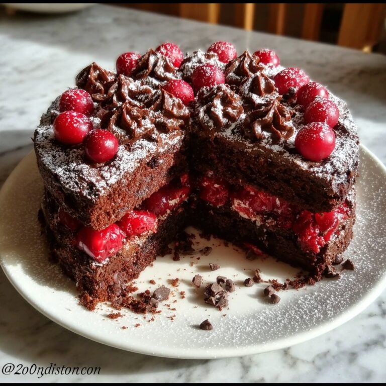 Chocolate Cherry Christmas Cake Recipe