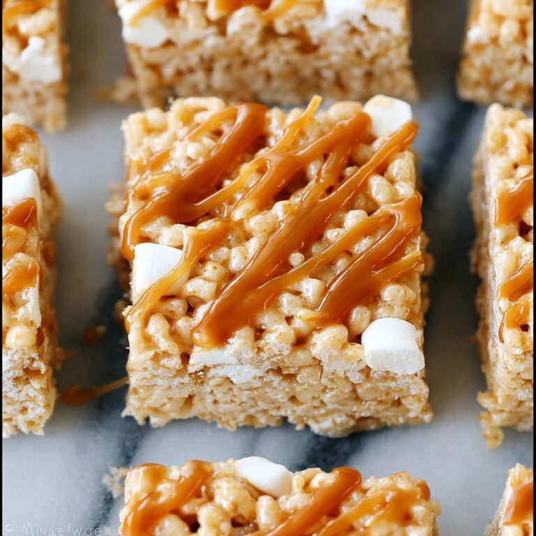 Salted Caramel Rice Krispie Treats Recipe