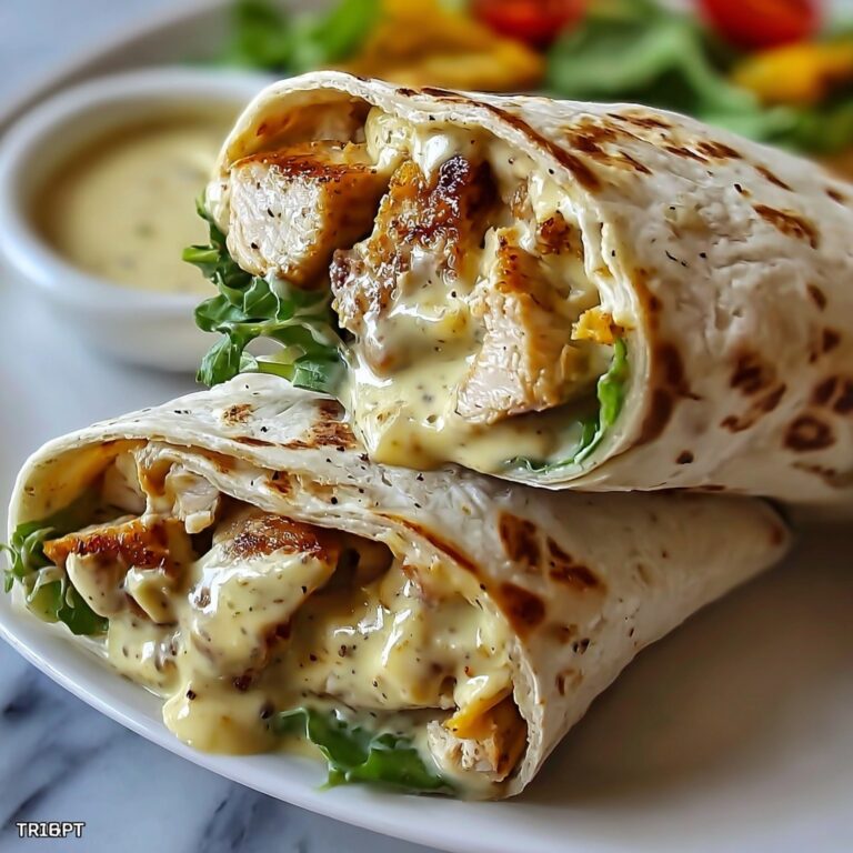 Cheesy Garlic Chicken Wraps Recipe