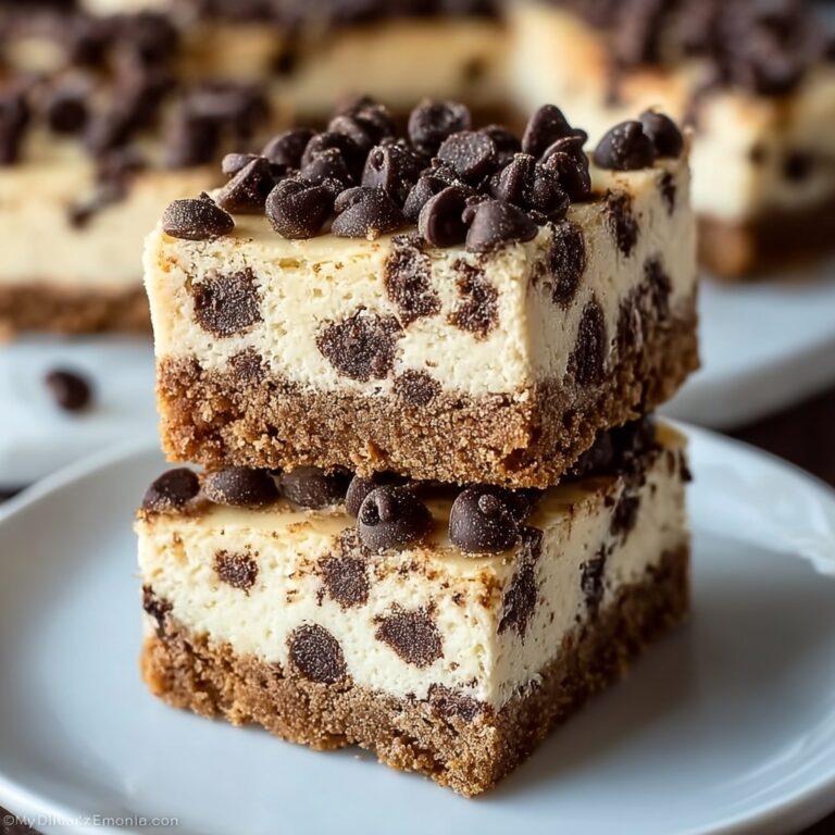 Keto Chocolate Chip Cookie Cheesecake Bars Recipe