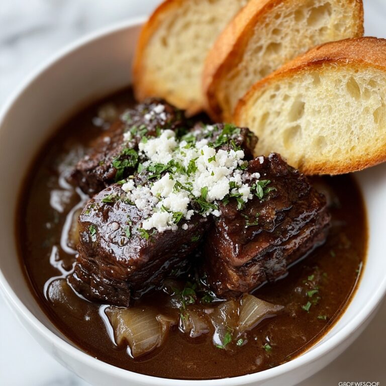 French Onion Beef Short Rib Soup Recipe